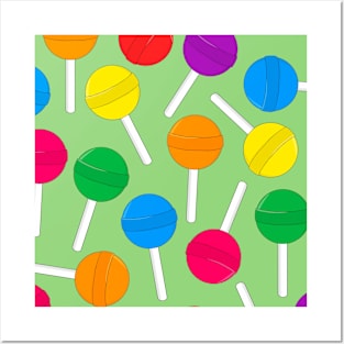 Multi coloured lollipops Posters and Art